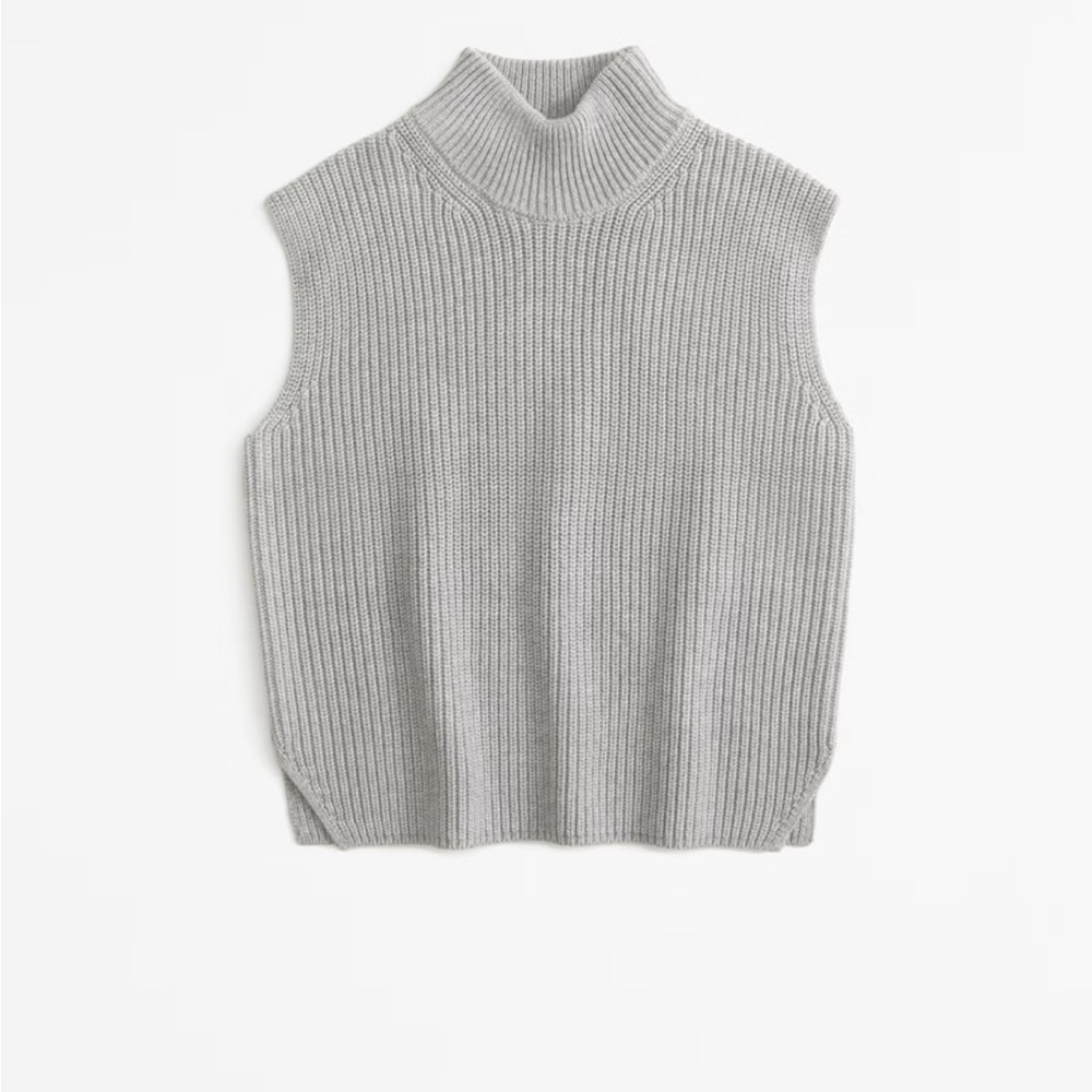 Abercrombie Mock Neck Grey Sweater Shirt